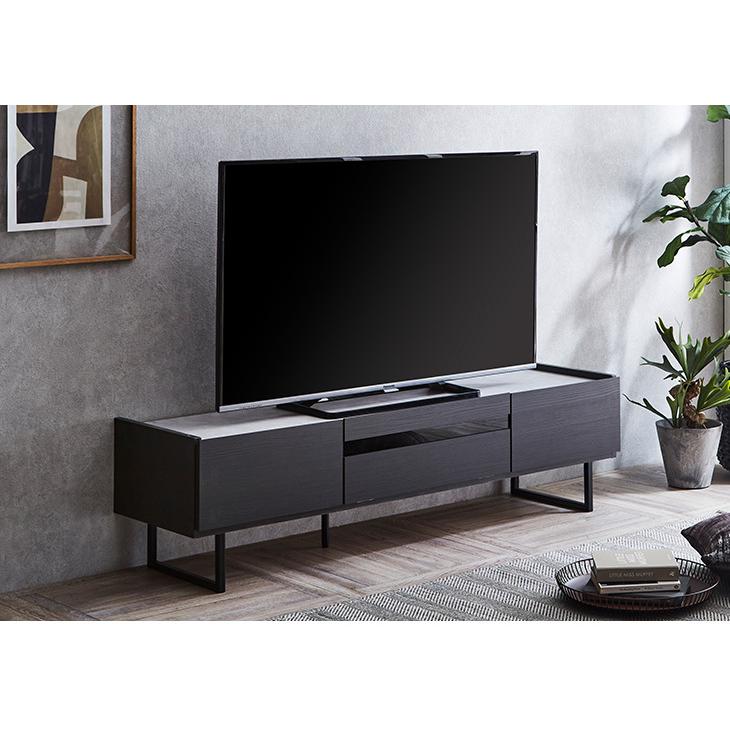 テレビ台 幅150 奥行40 高さ40 完成品 セラミック調 グレー ブラック
