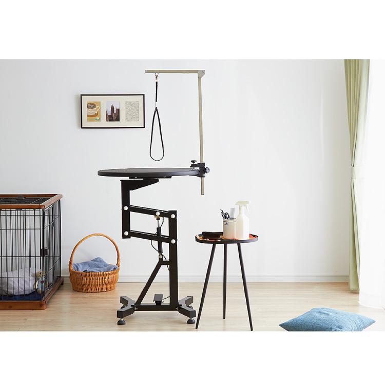 リコメン堂 昇降式 小型 トリミングテーブル ガス圧 テーブル 360度