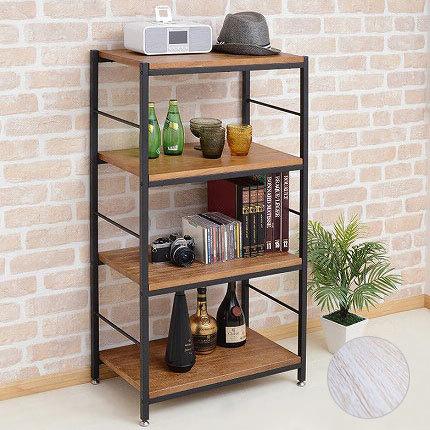 ZAGA 木製 ラック 幅60 奥行き35 オープンラック 四段 4段