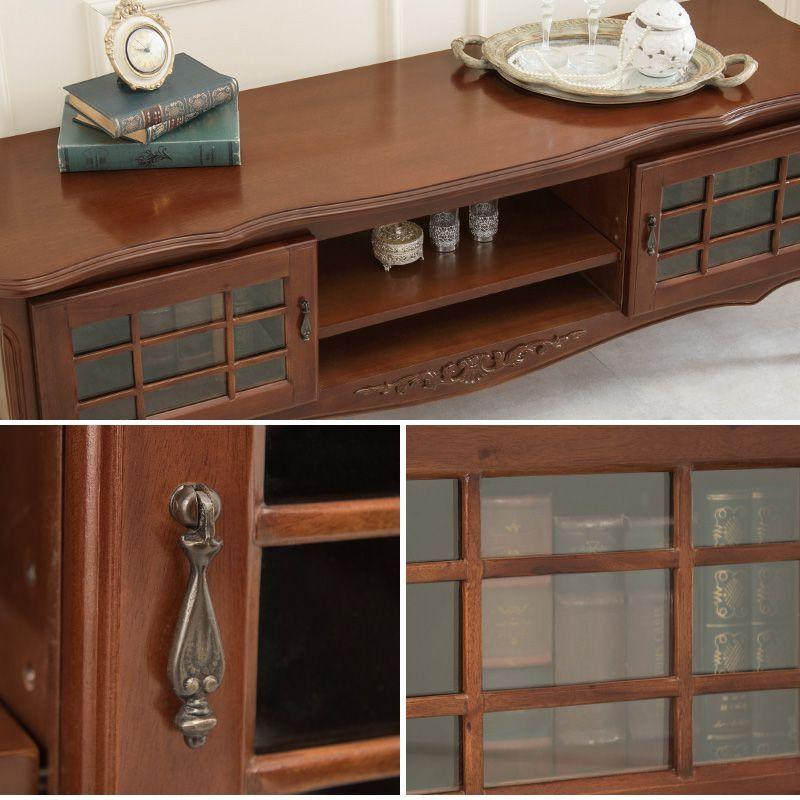 猫脚テレビボード アンティーク調 幅139cm マホガニー テレビ台 TV