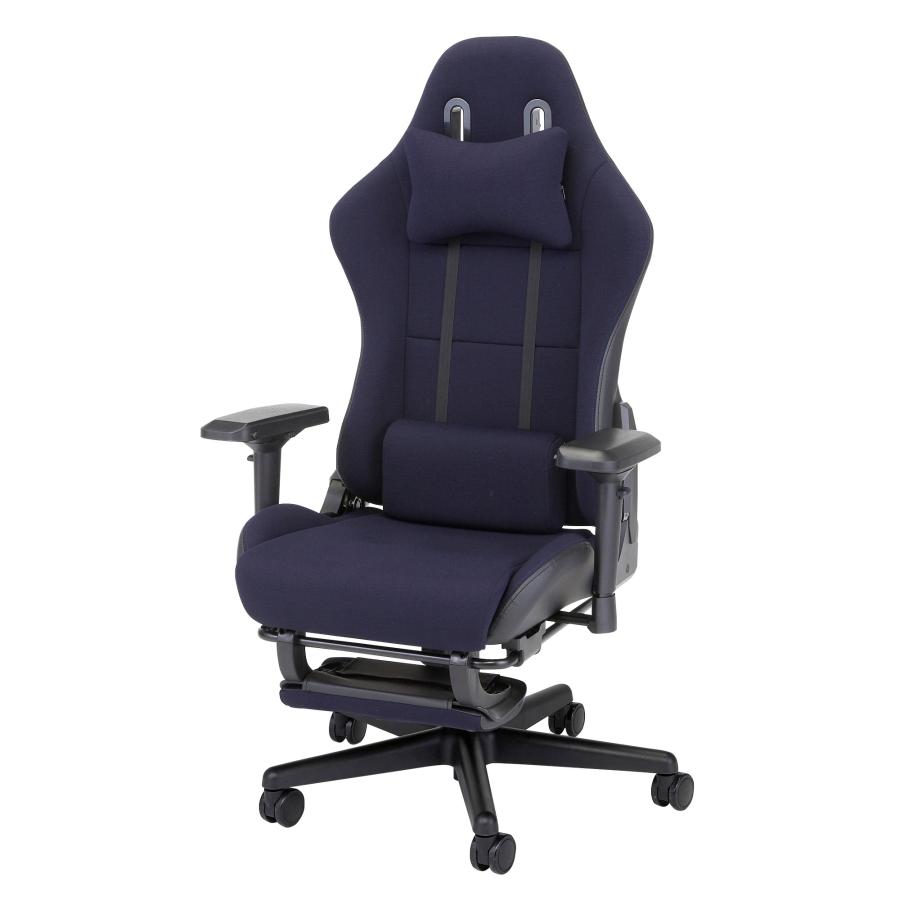 藤沢工業 ゲーミングチェア ファブリック オットマン付 ウィステリア