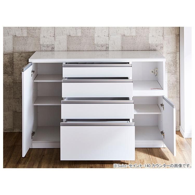 高級 キッチンボード 腰高 W900 × D480 H1000 mm レンジ 炊飯器 棚