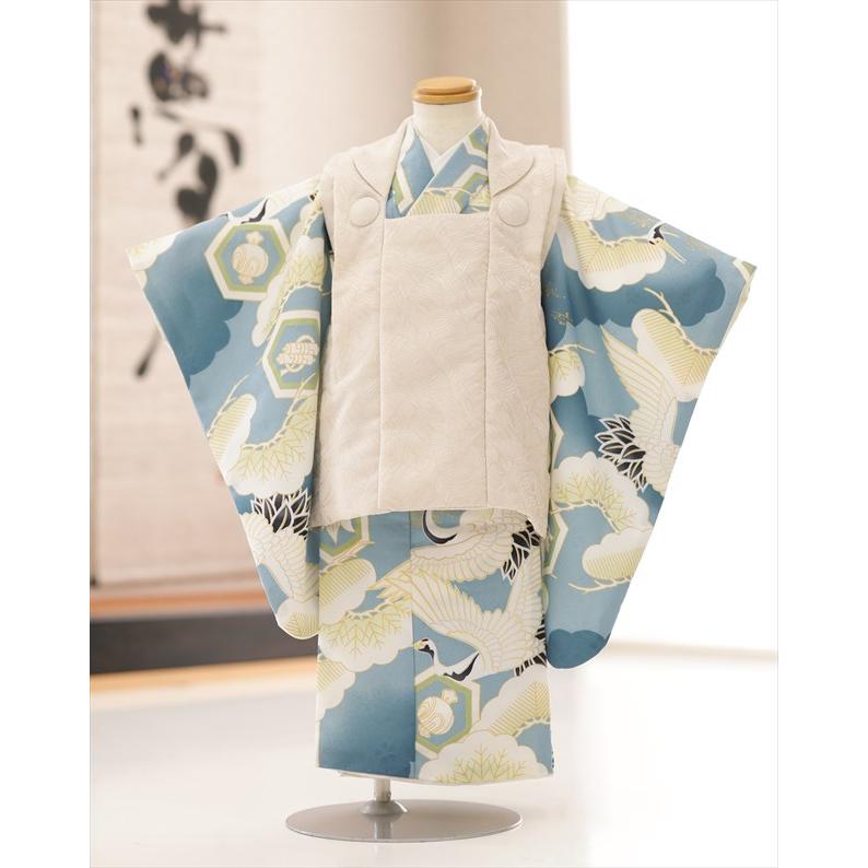 小さめ 3歳 男の子 七五三 被布セット レンタル df164s 2歳 着物