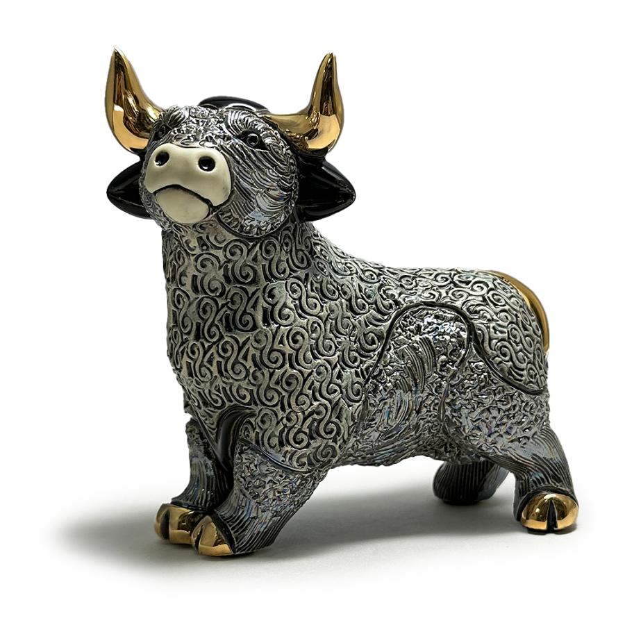 置物 ウシ うし 牛 陶器 送料無料 F226RDG : リンコナダ(日本代理店