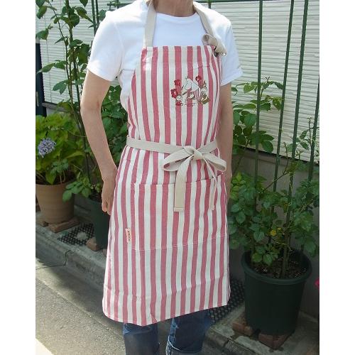 MOOMIN（ムーミン） エプロン mama`s Tea party ピンクストライプ