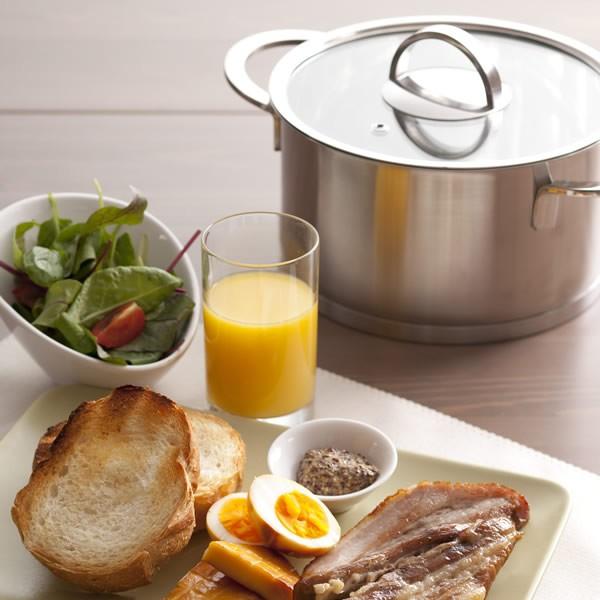 両手鍋 エレガンス ステンレス両手鍋 16cm x 10.2cm IH&直火用 : 高級