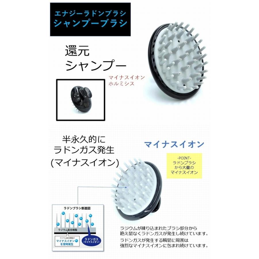 エナジー ラドンブラシ シャンプーブラシER-100C《ラジウム鉱石 ラドン
