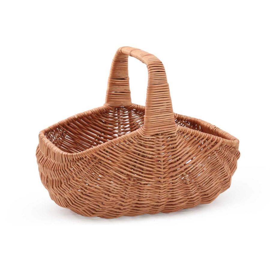 スウェーデン製 ヤナギのバスケット/北欧のかご 長方形型 幅52×奥行