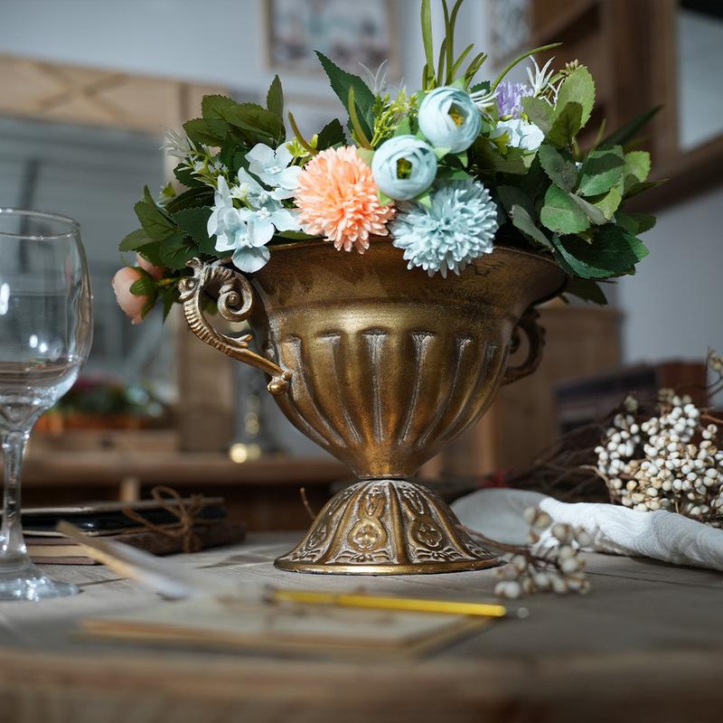 フラワー ベース グレイル型 杯型 ヴィンテージ調 おしゃれ かわいい