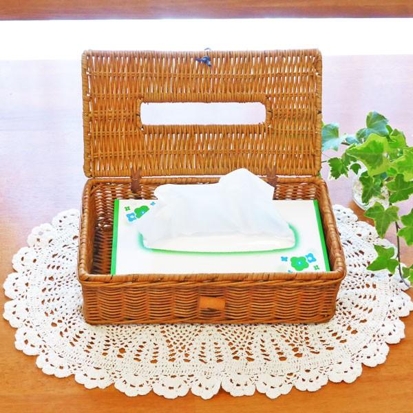 型番505 籐かごバスケット ティッシュケース ティッシュカバー ふた
