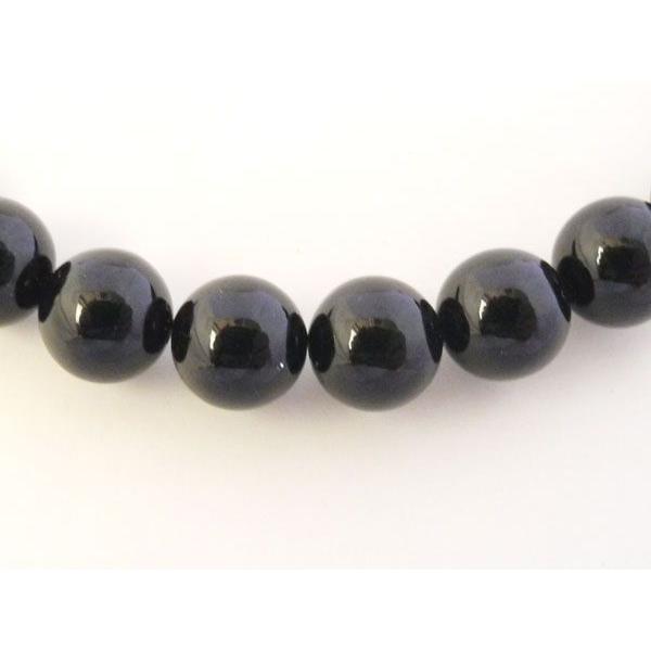 黒珊瑚 ネックレス 8mm玉 内径40cm ブラックコーラル パワーストーン