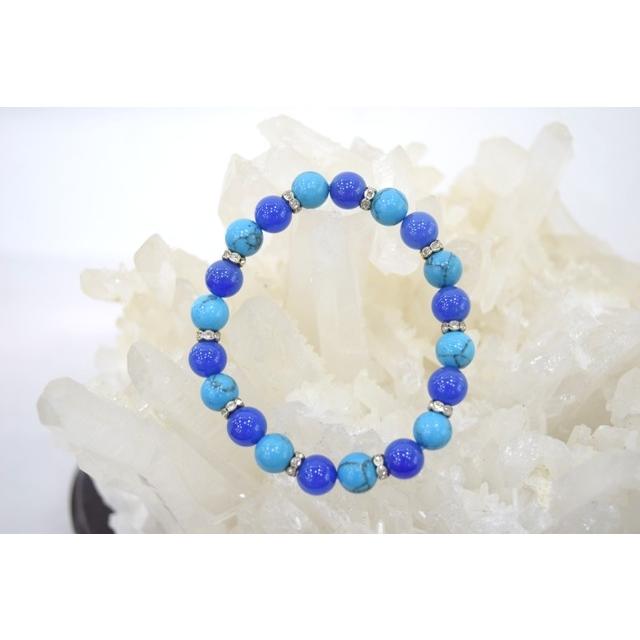 青瑪瑙 めのう アゲート ターコイズ 8mm 天然石ブレスレット : 横浜