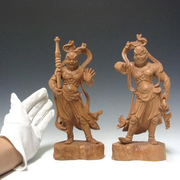 仁王像 金剛力士像 高さ23cm 欅製 木彫り 仏像 : 仏像と縁起物の専門店