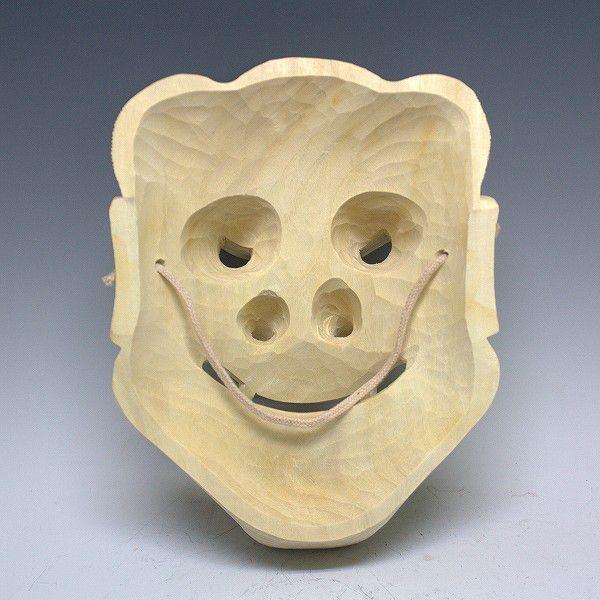 獅子口面 木彫り 楠面 能面 お面 : 仏像と縁起物の専門店 龍祥本舗