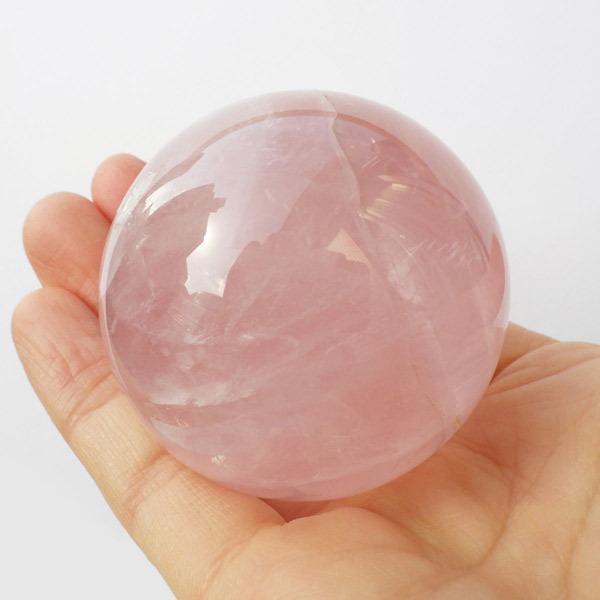 ローズクォーツ球 直径55mm マダガスカル産 天然石 パワーストーン 丸