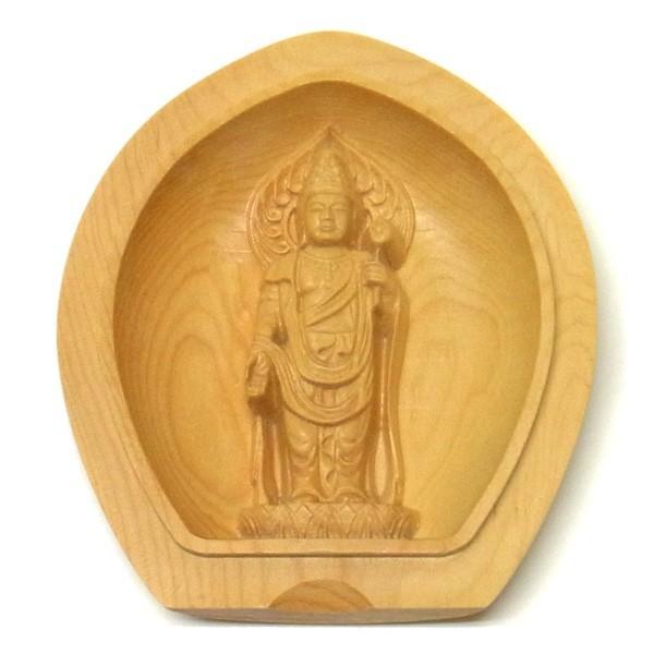 懐中仏 立聖観音 観音菩薩 柘植製 香合仏 仏像 : 仏像と縁起物の専門店