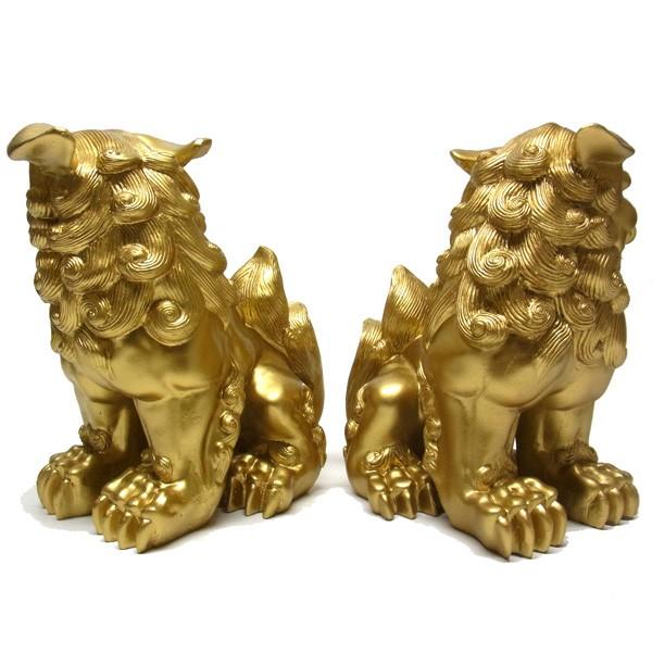 狛犬（獅子狛犬）20cm 風水 玄関 置物 : 仏像と縁起物の専門店 龍祥