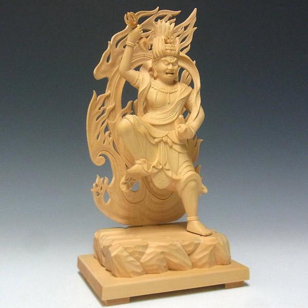 蔵王権現 立像 高さ31cm 桧製 木彫り 仏像 : 仏像と縁起物の専門店 龍