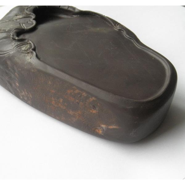 端渓硯 老坑 荷葉硯 132×83×30mm 一点物 すずり : 書道用品 緑風店