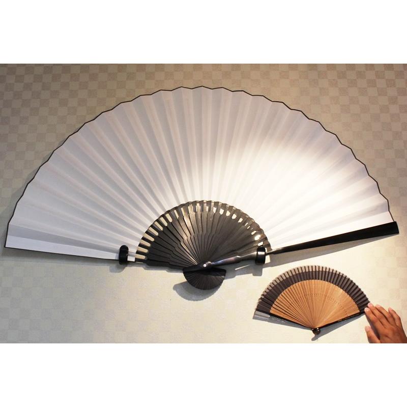 送料無料 特大扇子 白無地 130x70cm ディスプレイ、書道作品