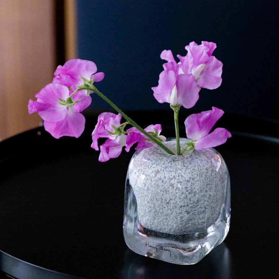 HenryDean ヘンリーディーン V.Cube キューブ ジュエル ガラス花瓶