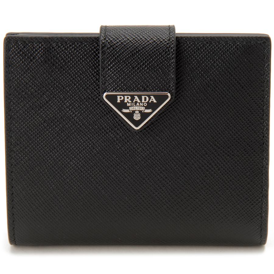 PRADA（プラダ） 二つ折り財布 レディース ブラック 2MO004 2DYG F0002
