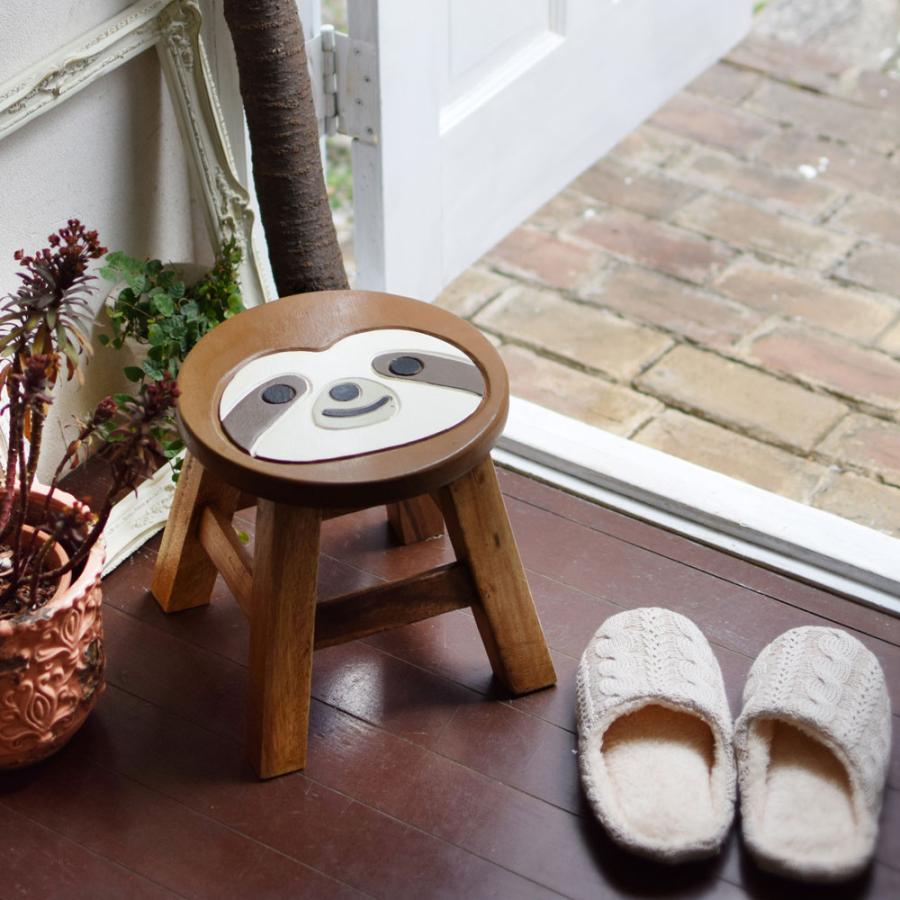 スツール キッズチェア ナマケモノ なまけもの 北欧 天然木 木製 子供
