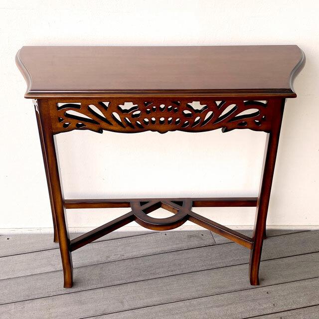 コンソールマホガニー 透かし彫 コンソールテーブル サイドテーブル