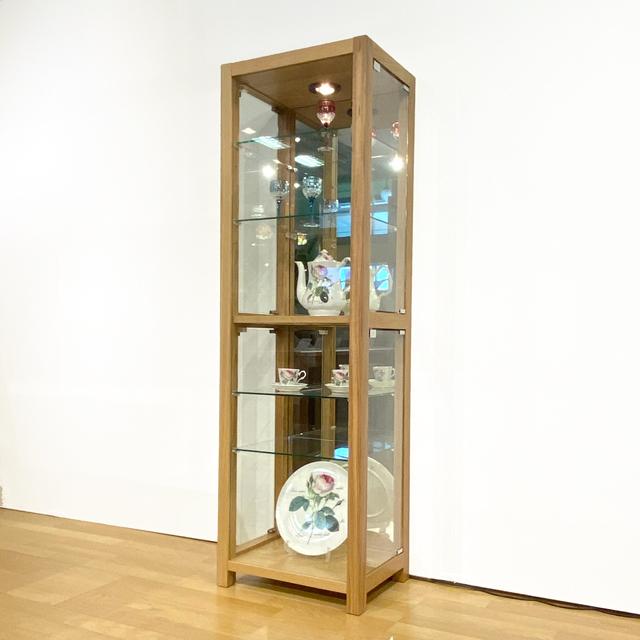 飾り棚 コレクションケース キュリオケース ダウンライト可動式棚