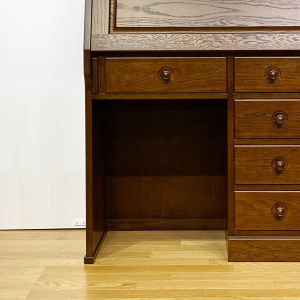 ライティングデスク アンティーク 片袖 ライティングビューロー デスク