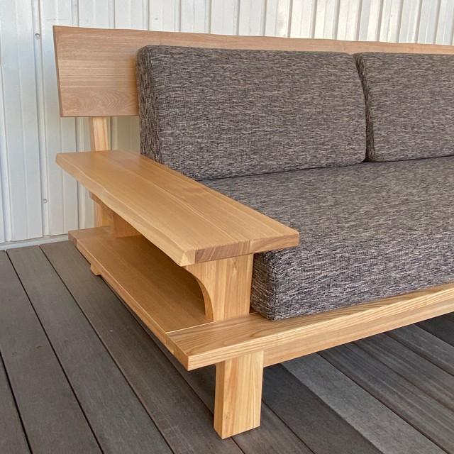 タモ材 ソファ1人掛け 2人掛け3人掛け ライト ダーク ローソファー