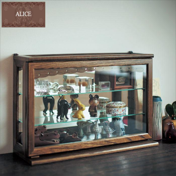 コレクションケース ガラス 卓上 ガラス扉 背面ミラー 縦型 横型 卓上