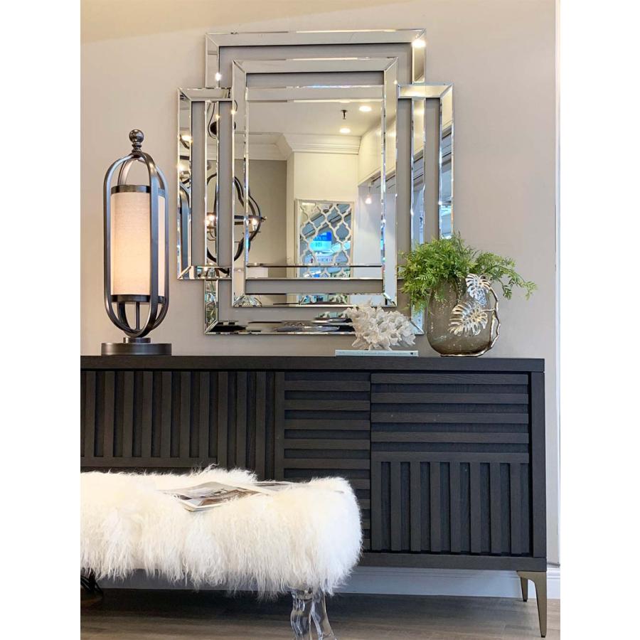 壁掛けミラー ウォールミラー ミラー 大型 おしゃれ モダン : 手づくり