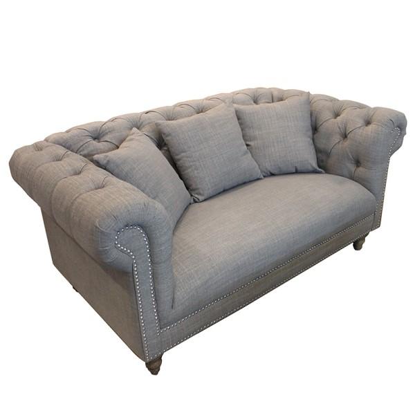 ソファー ソファ 2人掛け sofa チェスターフィールドソファ グレー