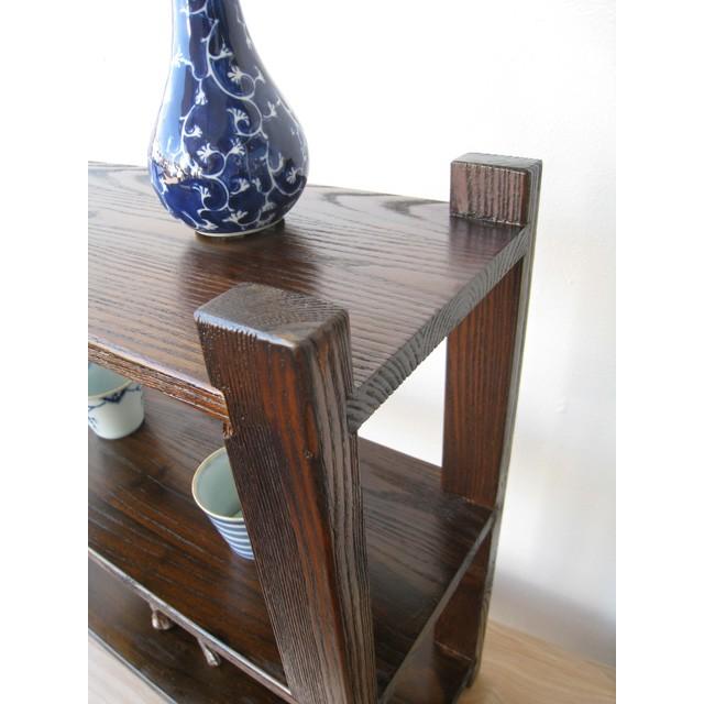 飾り棚 三段シェルフ オープンラック アジアン 和モダン ラック