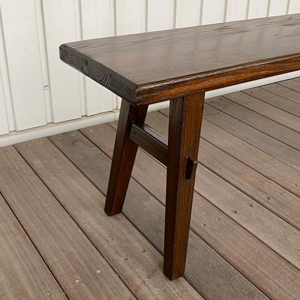 ベンチ 木製ベンチ 椅子 長椅子 イス タモ無垢 浮作り仕上げ ベンチ