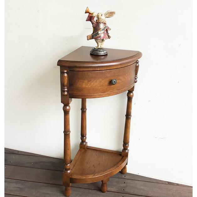 コーナーテーブル 三角 ソファ サイドテーブル おしゃれ アンティーク