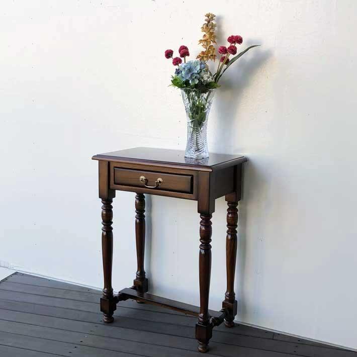 ウッドギャラリー樹 コンソールテーブル 玄関 アンティーク 花台 電話