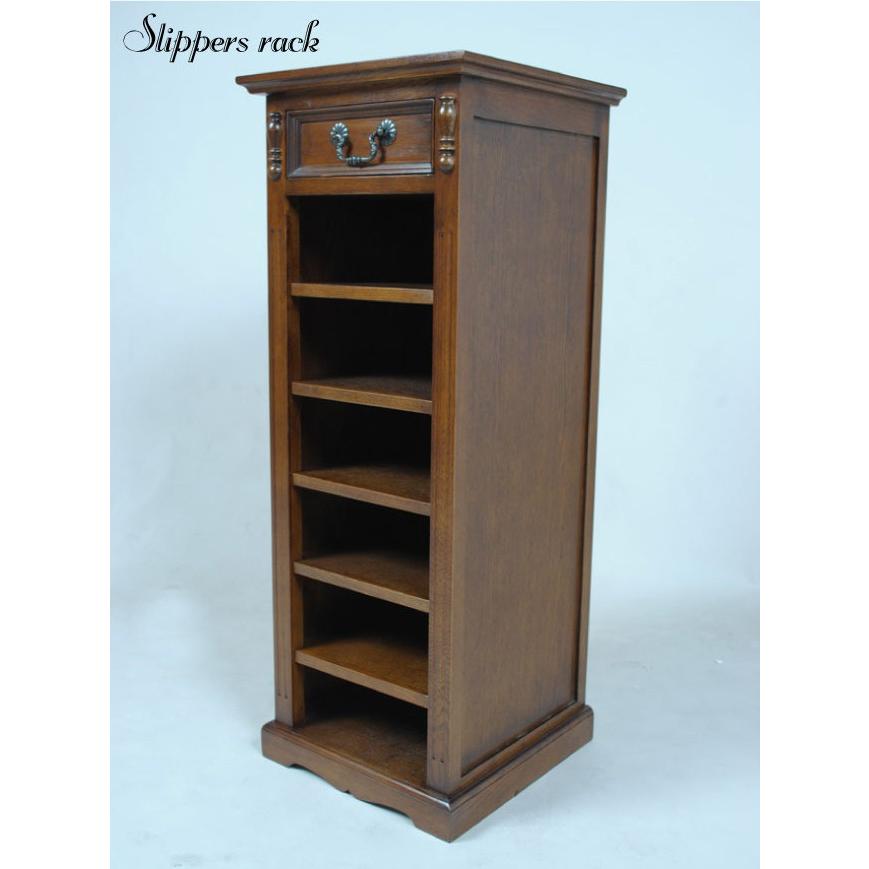 ウッドギャラリー樹 スリッパラック 木製 無垢材 アンティーク