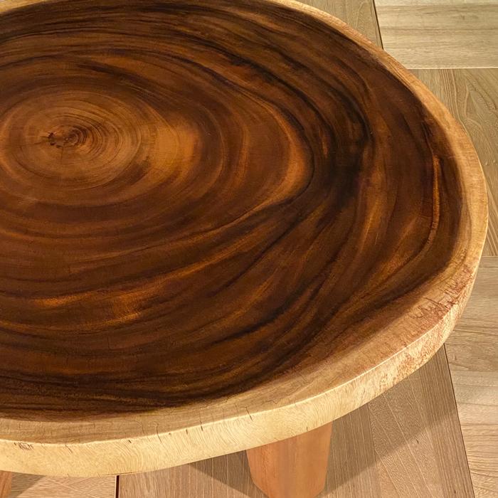 730-540 モンキーポッド一枚板 輪切り テーブル 一枚板テーブル 座卓