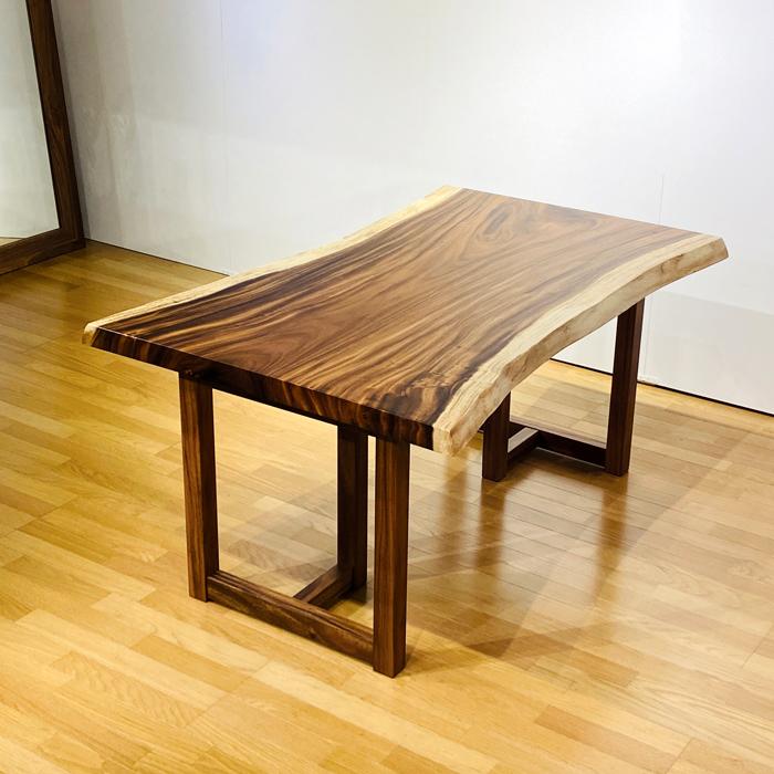 モンキーポッド一枚板ダイニングテーブル 幅151cm 一枚板 テーブル