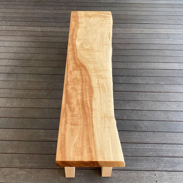 一枚板 ベンチ 栃 とち トチ 無垢 ダイニングベンチ 157cm 栃無垢