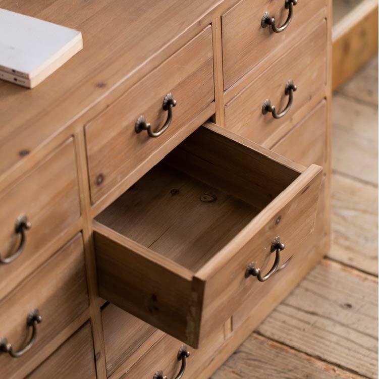 チェスト ローチェスト レトロ アンティーク 杉古材 真鍮 おしゃれ