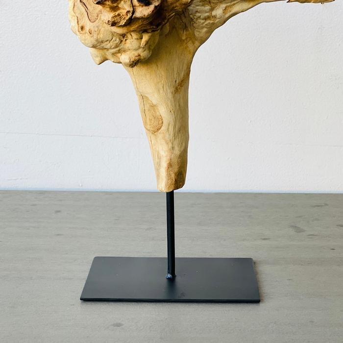 ウッドオブジェ一輪挿し A チーク無垢材 インテリア 一輪挿し 花瓶