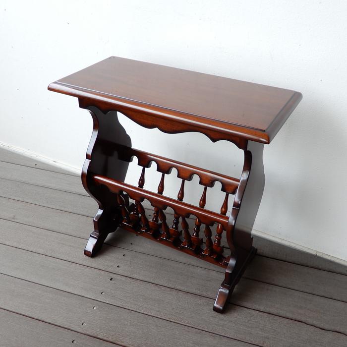 マホガニーマガジンラック マガジンラック マホガニーマガジンテーブル