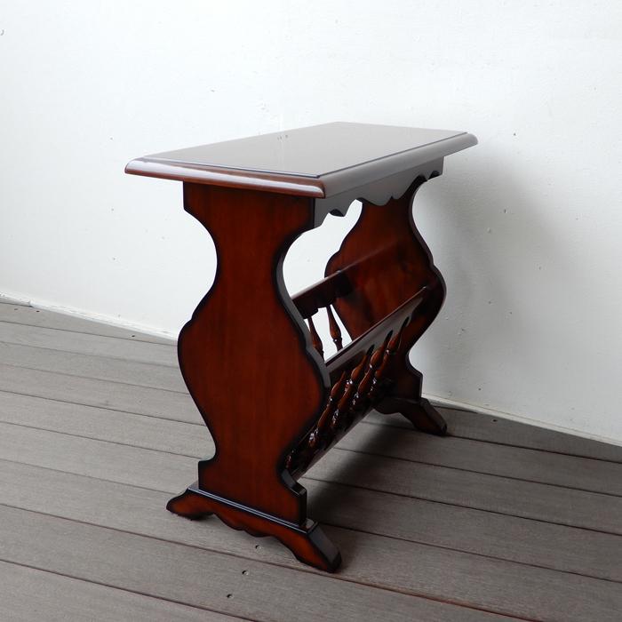 マホガニーマガジンラック マガジンラック マホガニーマガジンテーブル