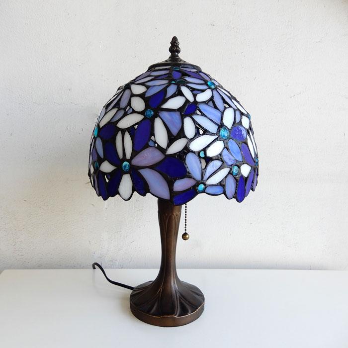 ステンドランプ BLOOM BLUE ステンドグラス ランプ おしゃれ 花