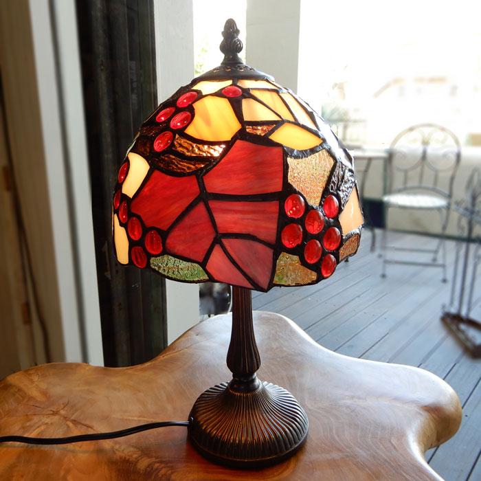 ステンドランプ 葡萄S ステンドグラス ランプ おしゃれ 葡萄 ぶどう