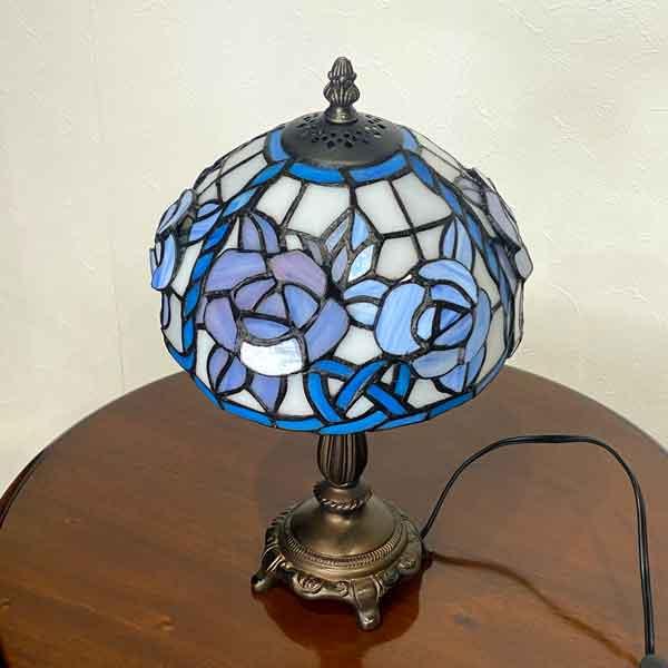 ステンドランプ 立体の薔薇 BL ランプ ステンドガラス スタンド照明