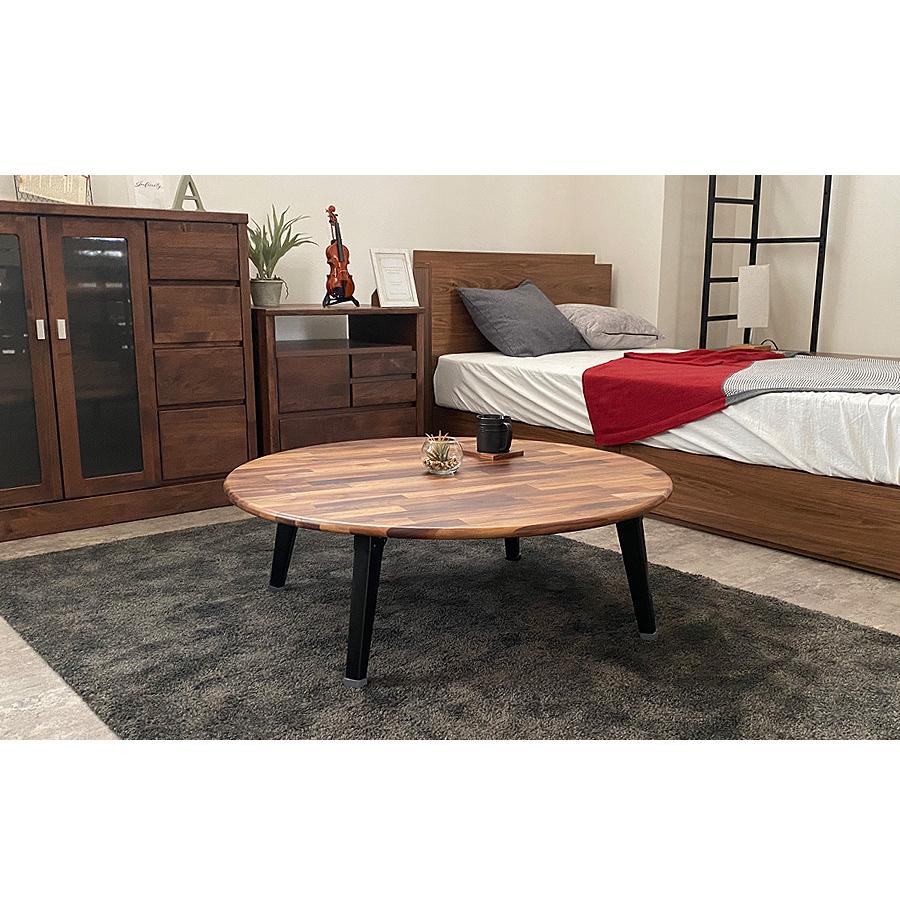 テーブル センターテーブル おしゃれ 丸 ウォールナット 北欧 ちゃぶ台